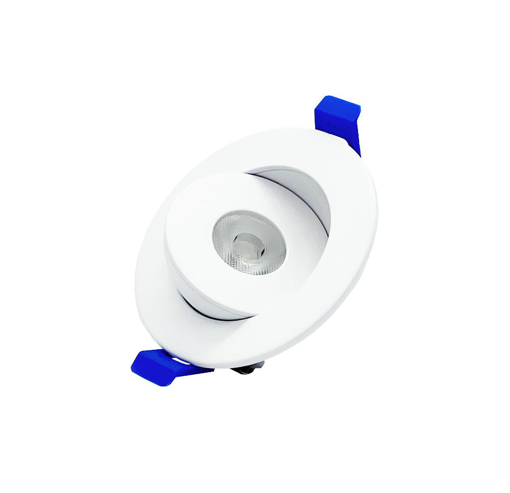 2" 5CCT LED Gimbal Recessed Fixture Round - White