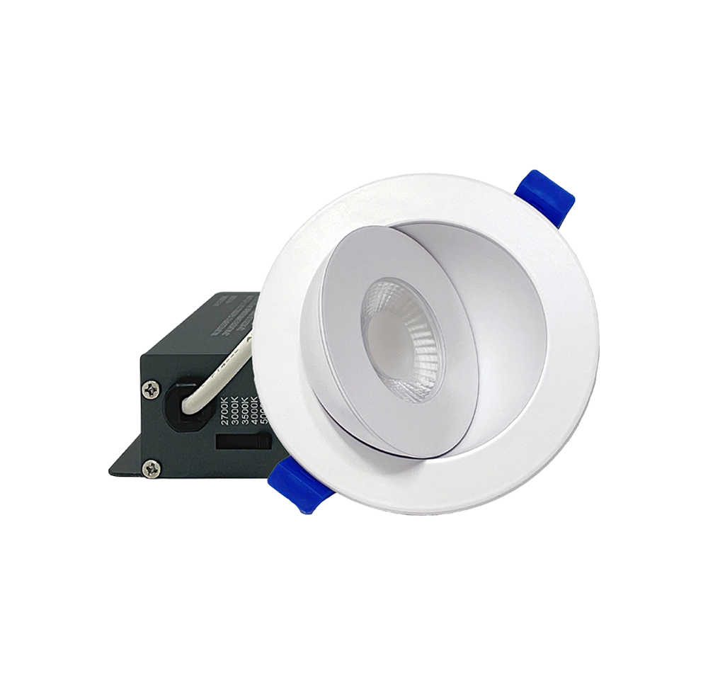 3.5" 5CCT LED Gimbal Recessed Fixture Round White/Black/Brushed Nickel