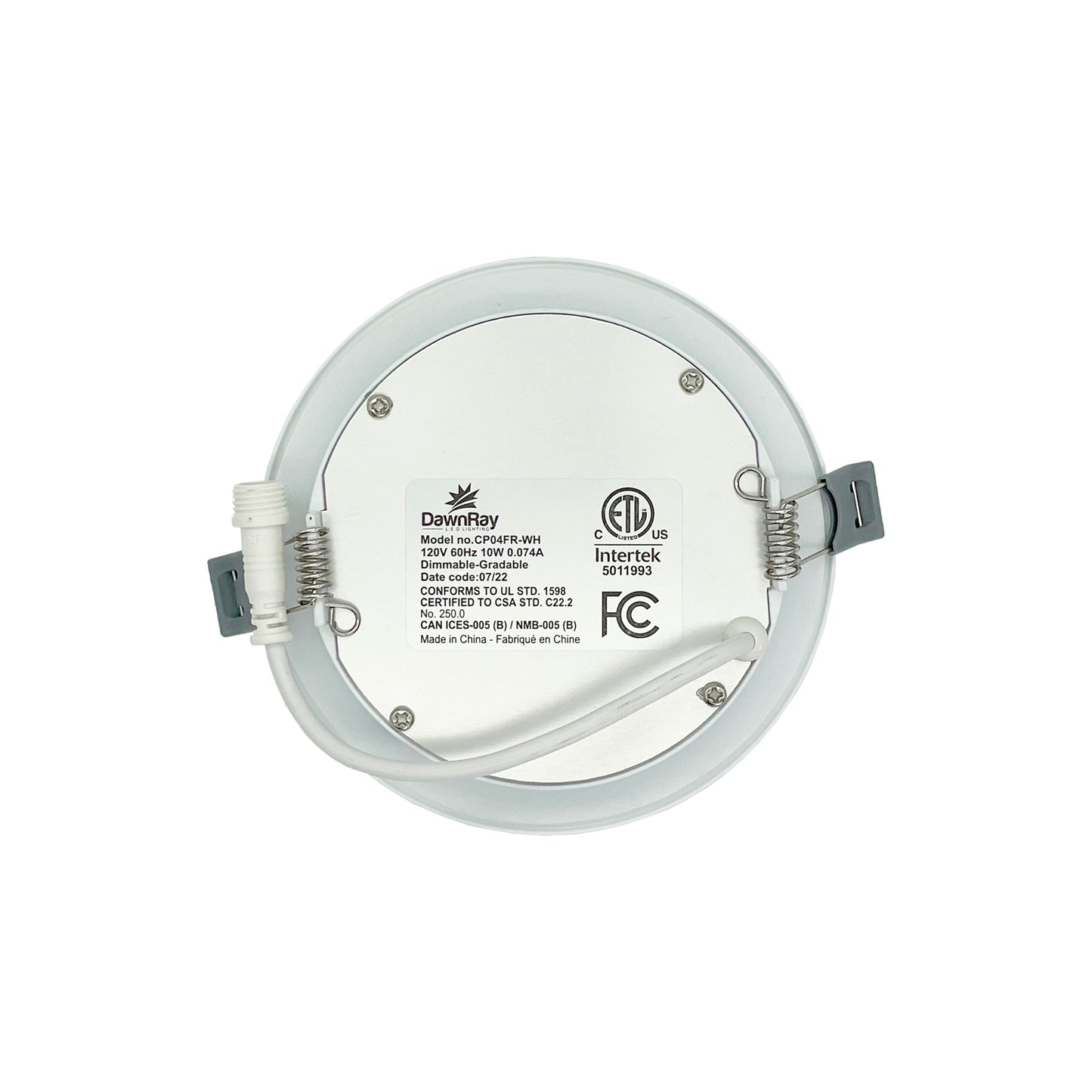 4" LED Slim Panel Round White