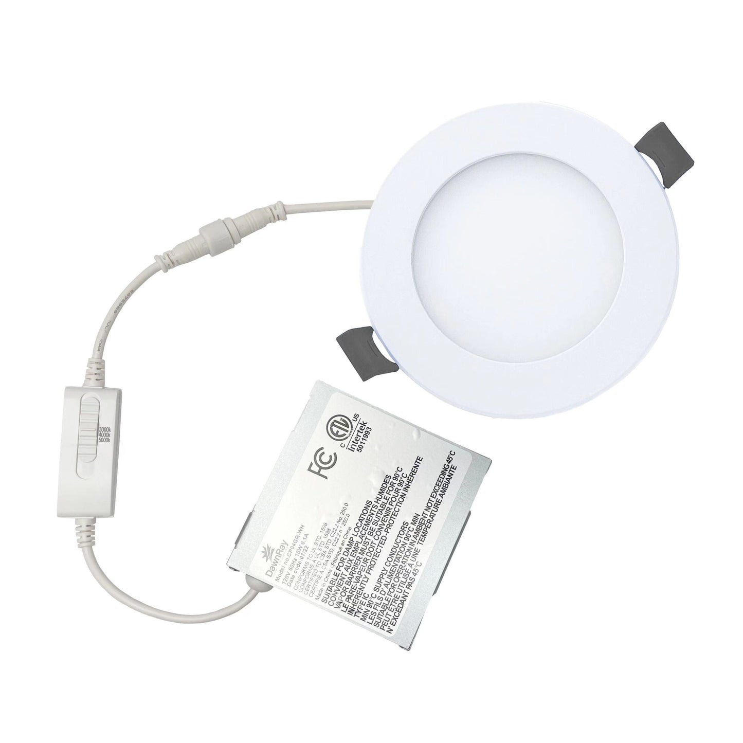 4" LED Slim Panel Round White